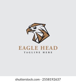 eagle head logo Icon and monogram design with vector template
