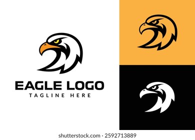 eagle head logo icon vector illustration