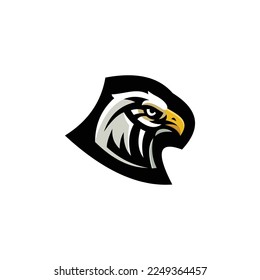 ilustración del logotipo de la cabeza del águila vector fondo blanco aislado