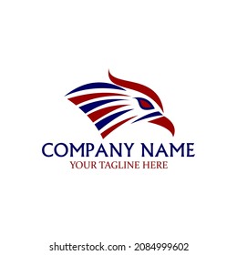 An eagle head logo, made simple and modern. Suitable as your creative industry logo.