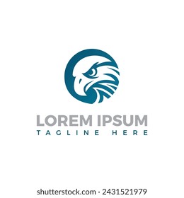 Eagle head Logo. Modern and unique strong Circle Eagle Logo, Circle Eagle Logo american animal corporate eagle head