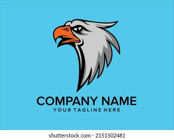 logotipo de cabeza de águila sobre fondo verde