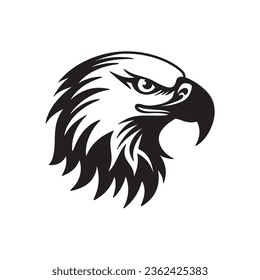 Eagle head logo silhouette vector 