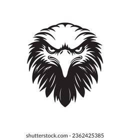 Eagle head logo silhouette vector 