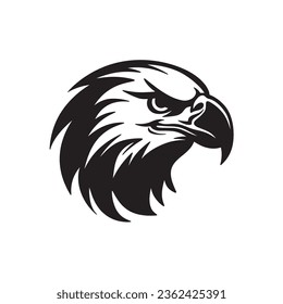 Eagle head logo silhouette vector 