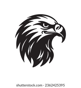 Eagle head logo silhouette vector 