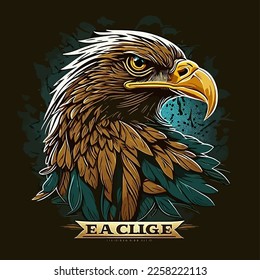 Símbolo del logotipo del águila de la cabeza del águila - Logo del juego Elemento elegante para la marca - Símbolos abstractos del águila