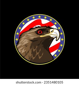 Símbolo del logotipo del águila de la cabeza del águila - Logo del juego Elemento elegante para la marca - Símbolos abstractos del águila