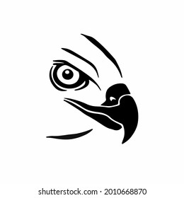 Adler Head Logo. Tattoo Design. Stencil-Vektorgrafik.