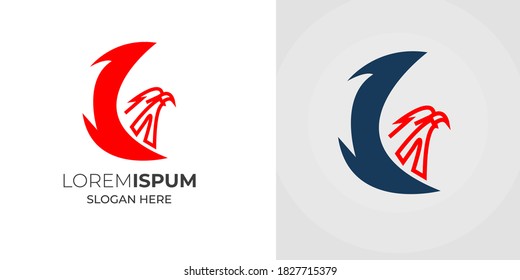 Eagle head logo Template, mascot graphic, Portrait of a bald eagle. Vector. simple eagle head on white background 
