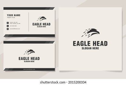Eagle head logo template on monogram style