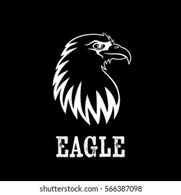 Eagle head logo Template, Stylized eagle head emblem illustration for your design 