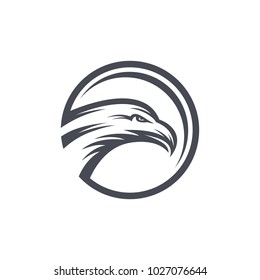 eagle head logo template vector illustration