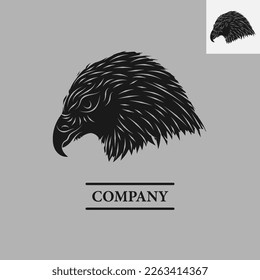 Adler Head Logo mit einzigartigem Stil.