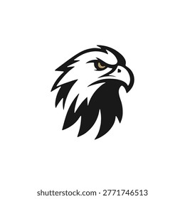 Eagle Head Logo Vector, Black and white eagle head illustration