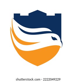 Eagle head logo vector design. bird vector template design.	