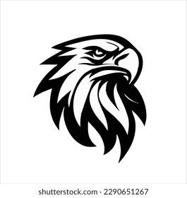 eagle head logo vector design, symbol for gaming icon