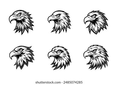 
eagle head logo vector icon file