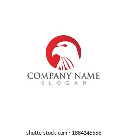 Eagle head logo vector illustration
