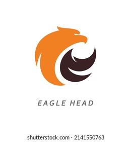 Diseño de ilustración vectorial del logotipo de la cabeza de águila