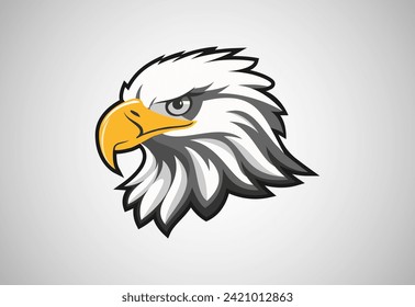 Eagle head logo vector illustration. Mascot head of an Eagle