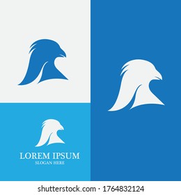 Eagle head logo vector image