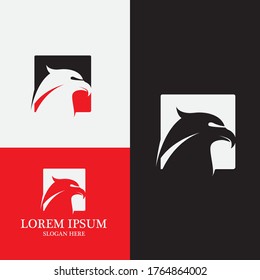 Eagle head logo vector image