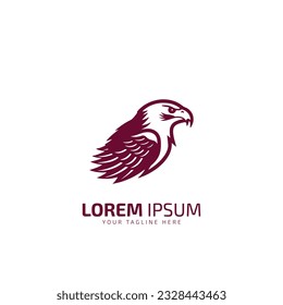 Eagle  head logo wing flight logo. Hawk shield wings icon. Flying bird emblem. Vector illustration.