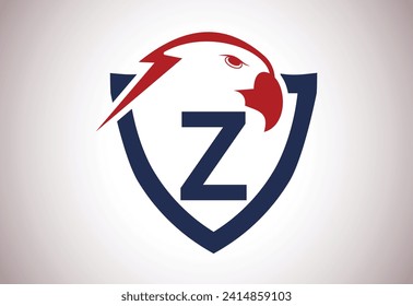 Eagle head Logo With Z Letter unique concept. Creative Eagle head vector illustration.