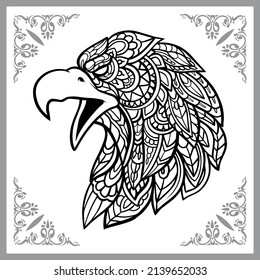 Eagle head mandala arts, isolated on white background