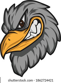 Eagle Head Mascot Design Logo