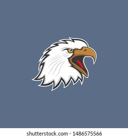 Eagle head mascot design vector.