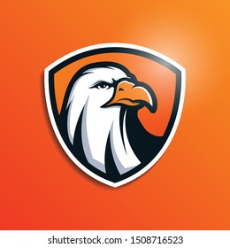 Eagle head mascot design vector illustration