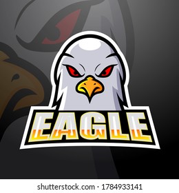 Eagle head mascot esport logo design