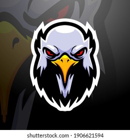 Eagle head mascot esport logo design