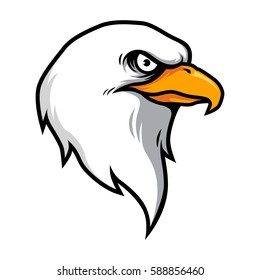 Eagle Head Mascot Illustration Vector in Cartoon Style