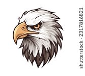 Eagle head mascot. Logo design. Illustration for printing on t-shirts.