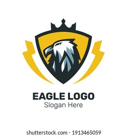 eagle head mascot logo design vector