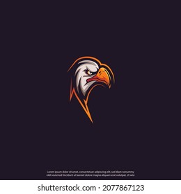 Plantilla de diseño de logotipo de mascota de águila