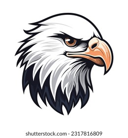 Eagle head mascot. Logo design. Illustration for printing on t-shirts.