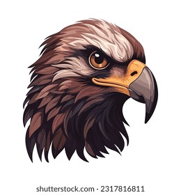 Eagle head mascot. Logo design. Illustration for printing on t-shirts.