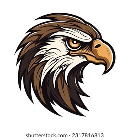 Eagle head mascot. Logo design. Illustration for printing on t-shirts.