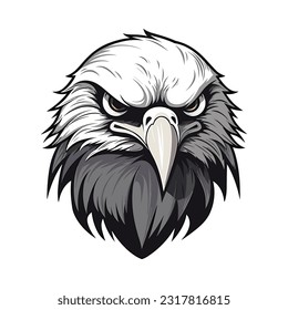 Eagle head mascot. Logo design. Illustration for printing on t-shirts.