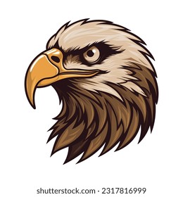 Eagle head mascot. Logo design. Illustration for printing on t-shirts.