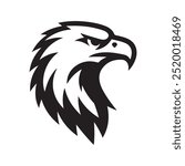 eagle head mascot logo drawing illustration design
