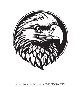 eagle head mascot logo drawing illustration design