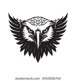 eagle head mascot logo drawing illustration design