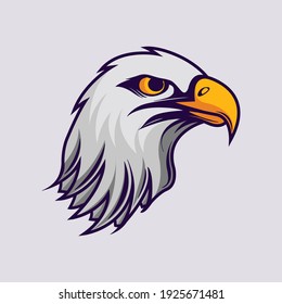 Eagle head mascot for logo gaming or e-sport