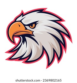 eagle head mascot logo vector