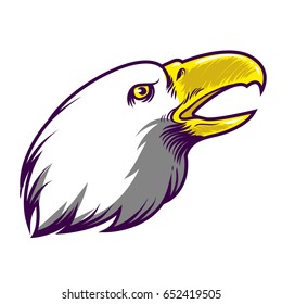 eagle head mascot team logo 